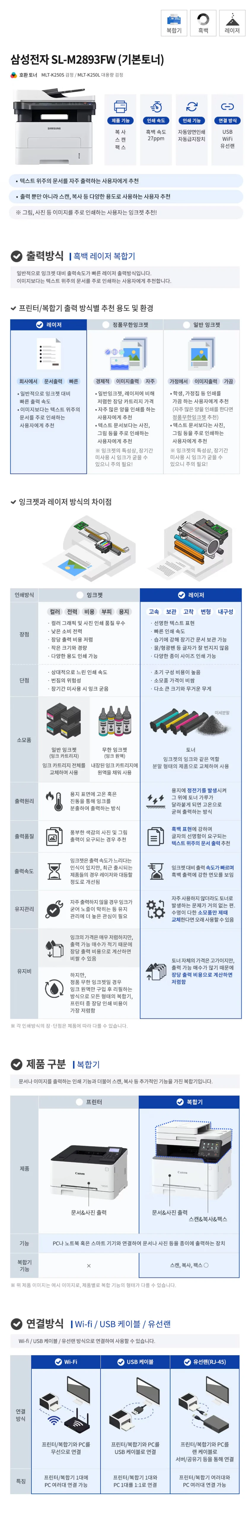 삼성전자 SL-M2893FW 흑백 레이저 상세이미지 2